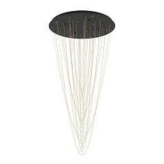 красивые 390355 Люстра диммируемая TREPUCO, 8X5,4W (LED), 3000K, 4080lm, ?780, сталь, черный/сталь, латунь на заказ