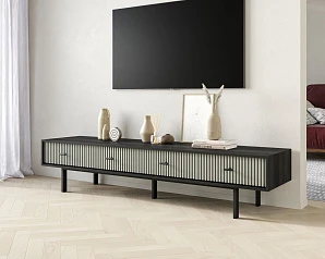 Комод с четырьмя ящиками под TV "Emerson" арт EM06/gray/L на заказ