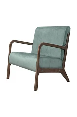 Низкое кресло с деревянными подлокотниками Mody Green на заказ в интернет-магазине