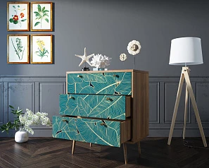 стильный Комод "Berber" три ящика 41 принт арт BB40/Print_41