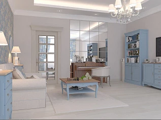 заказать Гостиная из коллекции "Leontina" голубая арт 111182