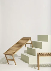 купить БАНКЕТКА ROW HUBSCH 122 СМ, ДУБ, НАТУРАЛЬНЫЙ