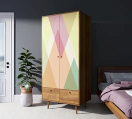 заказать Шкаф двухстворчатый "Berber" принт 16 арт BB16/Print_16