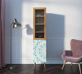 стильный Буфет "Berber" узкий принт 46 арт BB39/Print_46