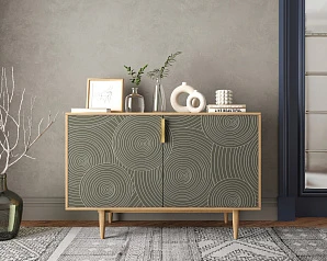 Комод с двумя дверками "Line" R18/browngrey в интерьере