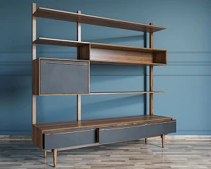 заказать Стеллаж "Bruni Black" с ящиками арт BR-20Black