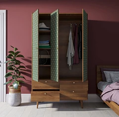 купить стильный Шкаф трехстворчатый "Berber" принт 12 арт BB02/Print_12 в интернет-магазине