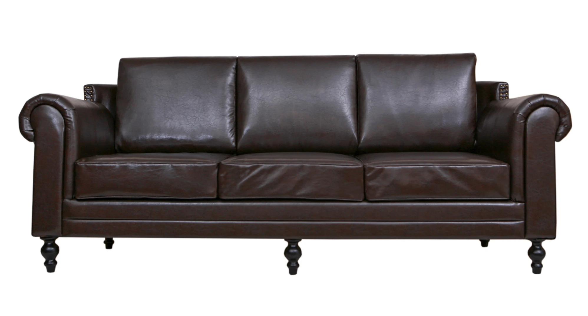 фото Дизайнерский кожаный диван Toren Brown в интерьере