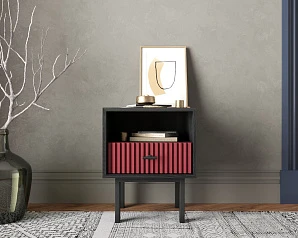 Тумбочка с нижним ящиком "Emerson" арт EM17/red/L на заказ в интернет-магазине