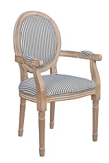 купить красивый Мягкий стул с подлокотниками Volker Arm Black Pinstripe