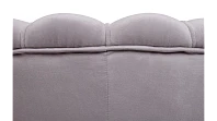 Низкое кресло ракушка Pearl Grey на черных ножках