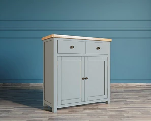 фото Комод "Jules Verne" две дверки два ящика серый арт JV20ETGG в интерьере