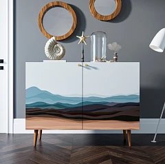 купить стильные Комод "Berber" две дверки 11 принт арт BB04/Print_11 в интернет-магазине