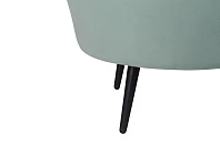 заказать Низкое кресло ракушка Pearl Green на черных ножках