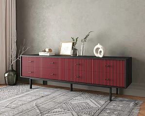 Комод с восемью ящиками "Emerson" арт EM03/red/L