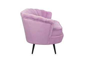 Диван ракушка Pearl Triple Pink на черных ножках в интернет-магазине