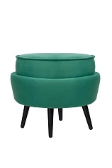 Пуф Pearl Adorn Green V2 на черных ножках
