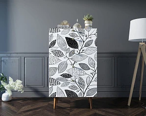 фото Комод высокий "Berber" принт 9 арт BB10/Print_09 в интерьере