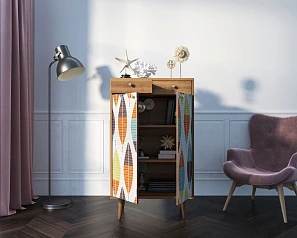 красивые Комод "Berber" два ящика и дверки 48 принт арт BB46/Print_48 на заказ