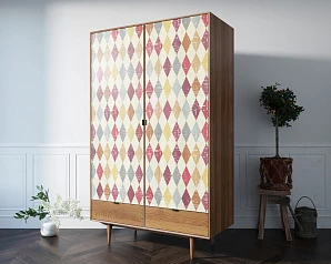 Шкаф двустворчатый  "Bruni print" с двумя ящиками арт BR27/2P в интернет-магазине