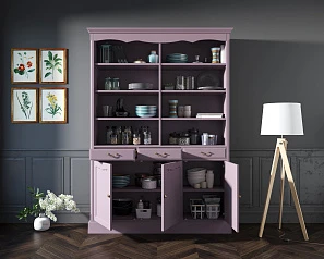 купить Двухсекционный шкаф Leontina Lavanda для посуды арт ST9330/3L в интернет-магазине