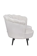 Кресло ракушка Pearl Beige на черных ножках в интернет-магазине