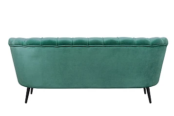 заказать Диван ракушка для гостиниц Pearl Triple Green V2 на черных ножках