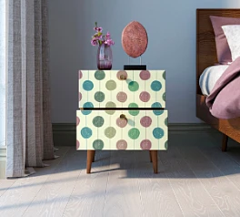 фото Тумбочка "Berber" с двумя ящиками 24 принт арт BB03/Print_24, разноцветная в интерьере