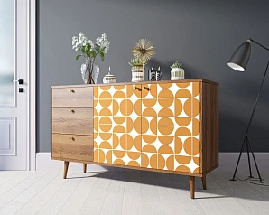 стильные Комод "Berber" с двумя дверками и ящиками 14 принт арт BB05/Print_14