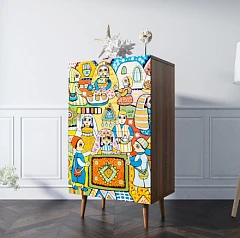 купить стильные Комод высокий "Berber" 1 принт арт BB10/Print_01 в интернет-магазине