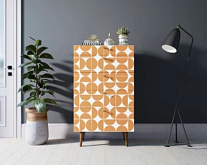 Комод высокий "Berber" принт 14 арт BB10/Print_14 в интерьере