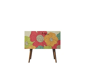 Комод на высоких ножках "Berber" малый принт 5 арт BB13/Print_05 в интерьере