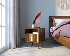 Тумбочка "Berber" с одним ящиком 20 принт арт BB06/Print_20, разноцветная в интерьере