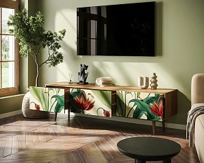 фото Комод "Berber" с ящиками низкий под TV арт BB19/Print_55