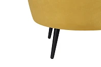 Низкое кресло ракушка Pearl Yellow на черных ножках в интернет-магазине