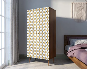 Шкаф малый двухстворчатый "Berber" принт 22 арт BB08/Print_22 в интерьере