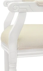 Мягкий стул с подлокотниками Volker Arm Beige and White в интернет-магазине