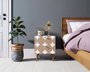 заказать стильные Тумбочка "Berber" с двумя ящиками 17 принт арт BB03/Print_17, разноцветная