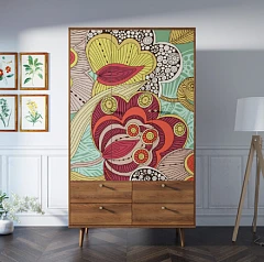 стильный Шкаф трехстворчатый "Berber" принт 6 арт BB02/Print_06