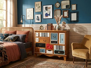 заказать Комод "Гуашь (Gouache)"  темный арт M10594ETG/1