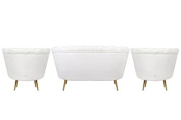 Комплект кресел и дивана ракушка Pearl Double Beige