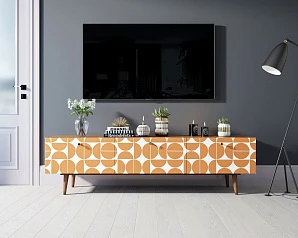 купить стильные Комод "Berber" с ящиками низкий под TV принт 14 арт BB19/Print_14 в интернет-магазине