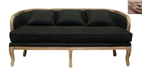 Диван ретро Nora коричневый в интерьере