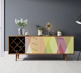 заказать Комод "Berber" удлиненный с бутылочницей 16 принт арт BB15/Print_16 в интернет-магазине