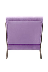 купить Низкое кресло с деревянными подлокотниками Mody Purple фиолетовое в интернет-магазине