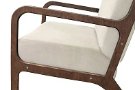купить красивые Низкое кресло с деревянными подлокотниками Mody Beige бежевый