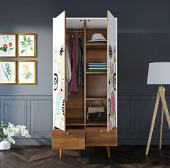 купить Шкаф двухстворчатый "Berber" принт 3 арт BB16/Print_03 в интернет-магазине