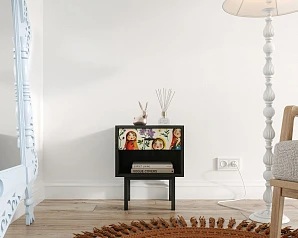 купить Тумбочка с верхним ящиком "Emerson" Матрешки арт EM11/Art04 в интернет-магазине