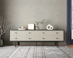 купить Комод с восемью ящиками "Emerson" арт EM03/milky/L в интернет-магазине