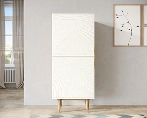 купить Вертикальный комод с двумя дверками "Line" LN05/GR1/beige в интернет-магазине